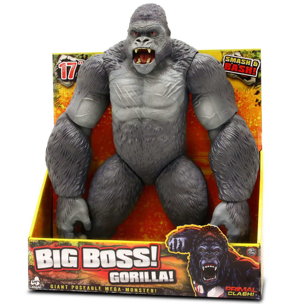 Primal Clash! Big Boss Gorilla! - 17" Action Figure, Ages 3+