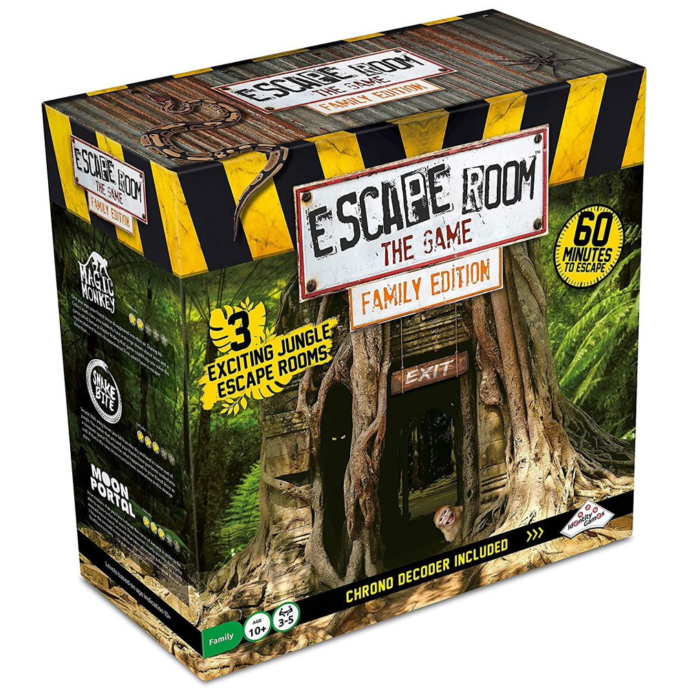 Identity Games Escape Room The Game Family Edition w/ 3 Exciting Jungle Escape Rooms