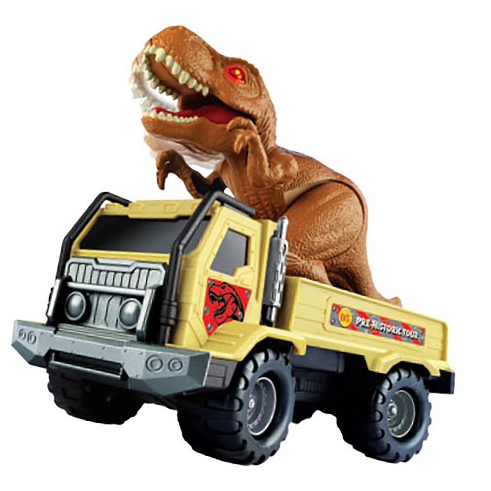 Pre-Historic Times: T-REX Transporter - Light & Sounds, Children's Play Truck & Dinosaur Figurine, Ages 3+