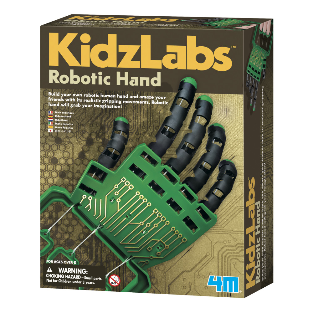 4M Kidzlabs Robotic Hand Kit - DIY Mechanical Robot Science - STEM Toys Educational Gift for Kids & Teens, Girls & Boys, Multi (3774)