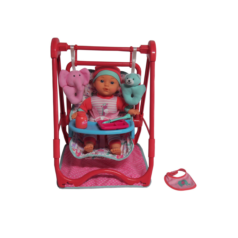 Dream Collection 12" Baby Doll 4-in-1 High Chair Play Set