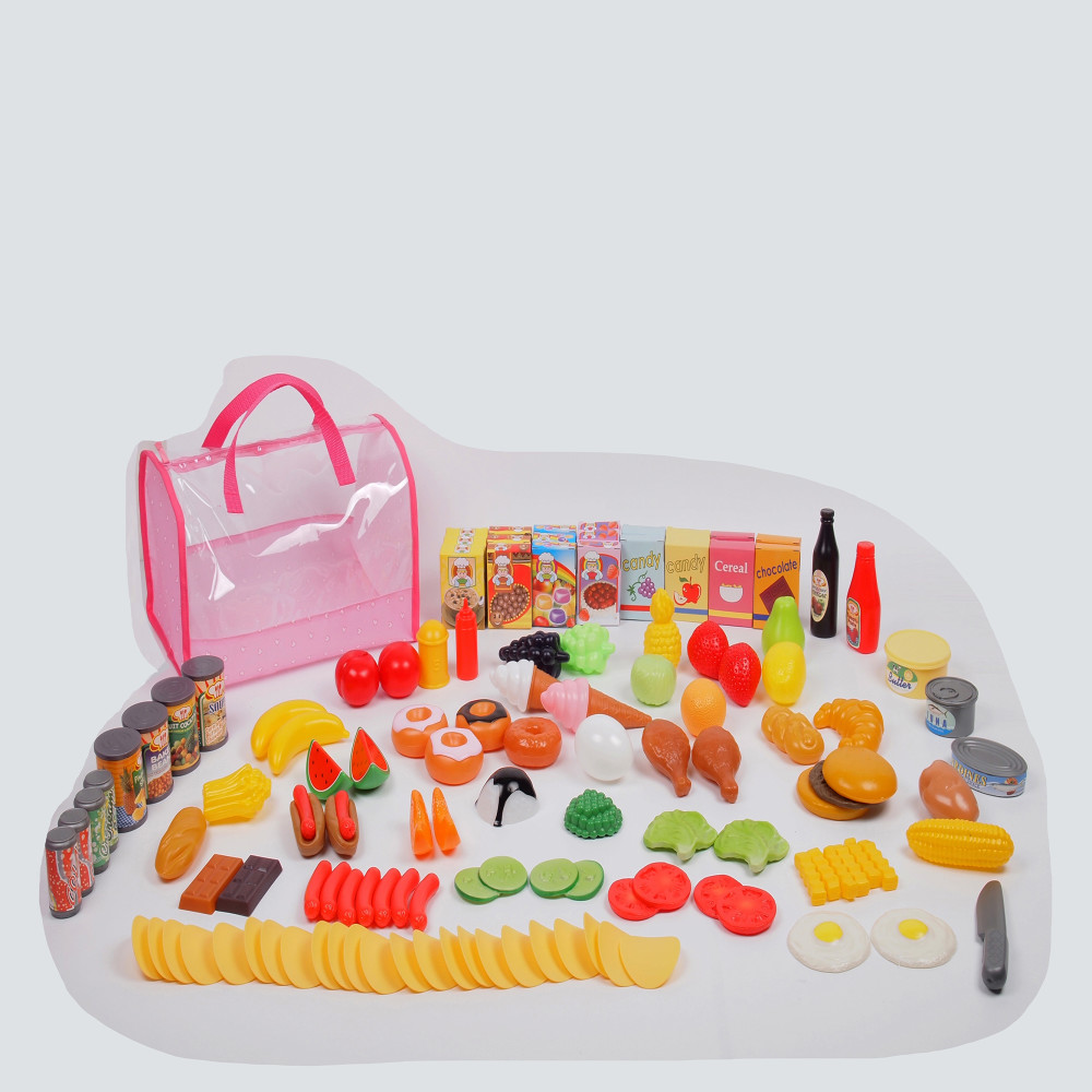 Gi-Go Toy 120-Piece Play Food in Carry Bag