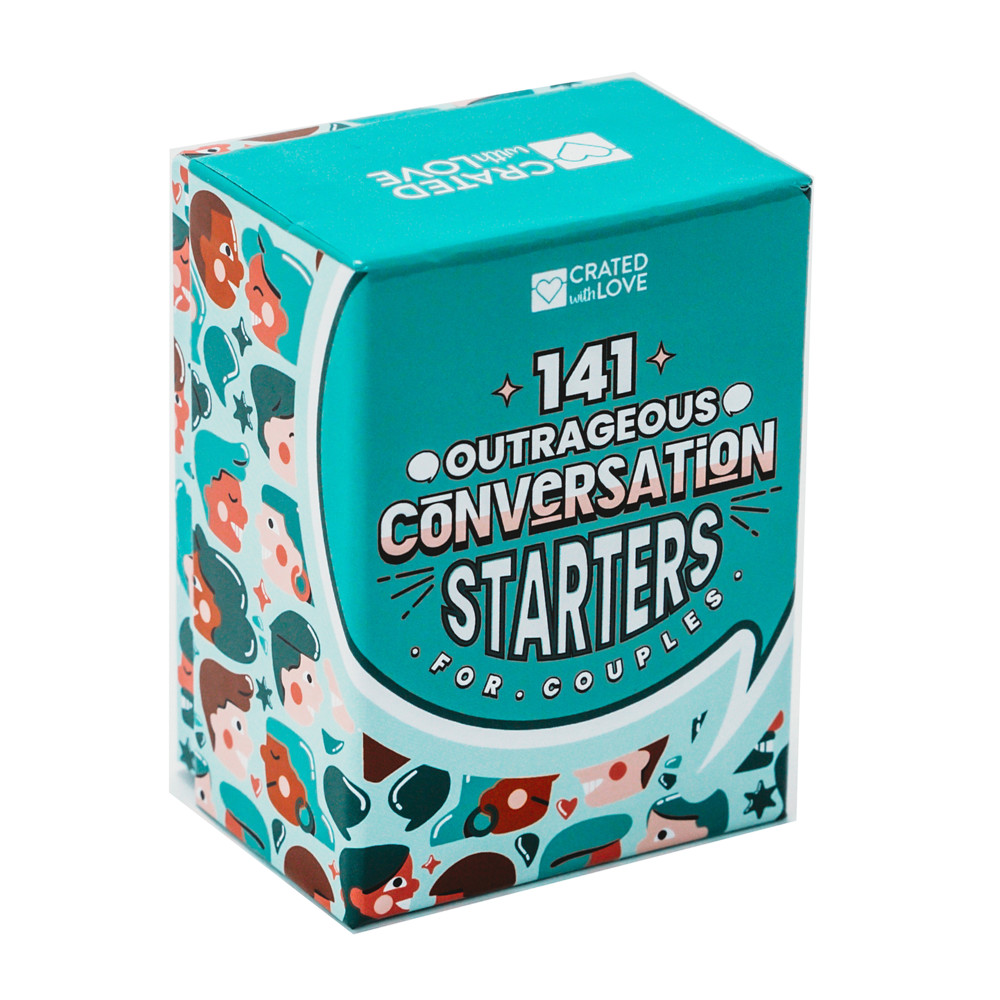Crated With Love: 141 Outrageous Conversation Starters For Couples -  Funny Thought Provoking Questions For Date Night