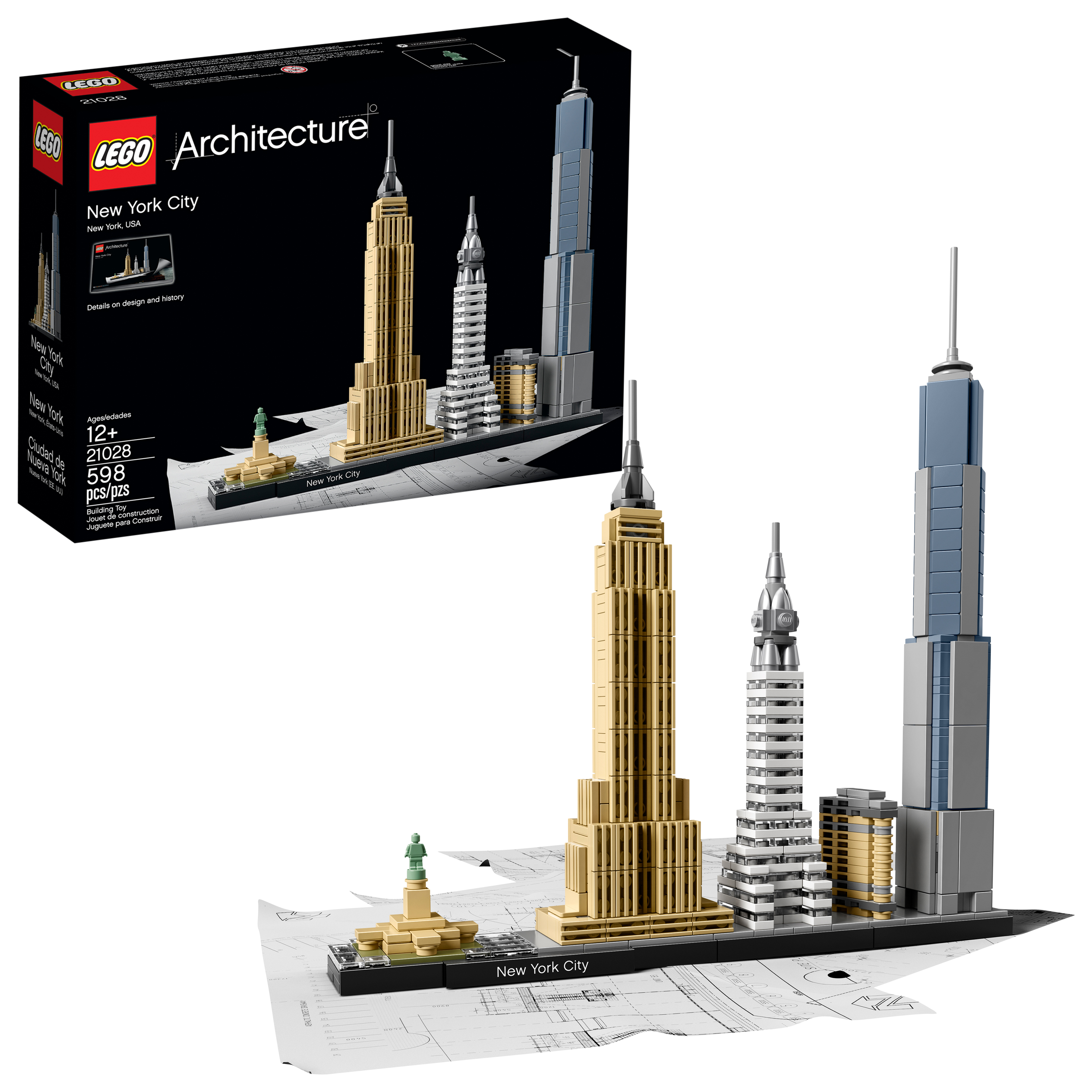 LEGO® Architecture Skyline Collection: New York 21028 Building Kit (598 Pieces)