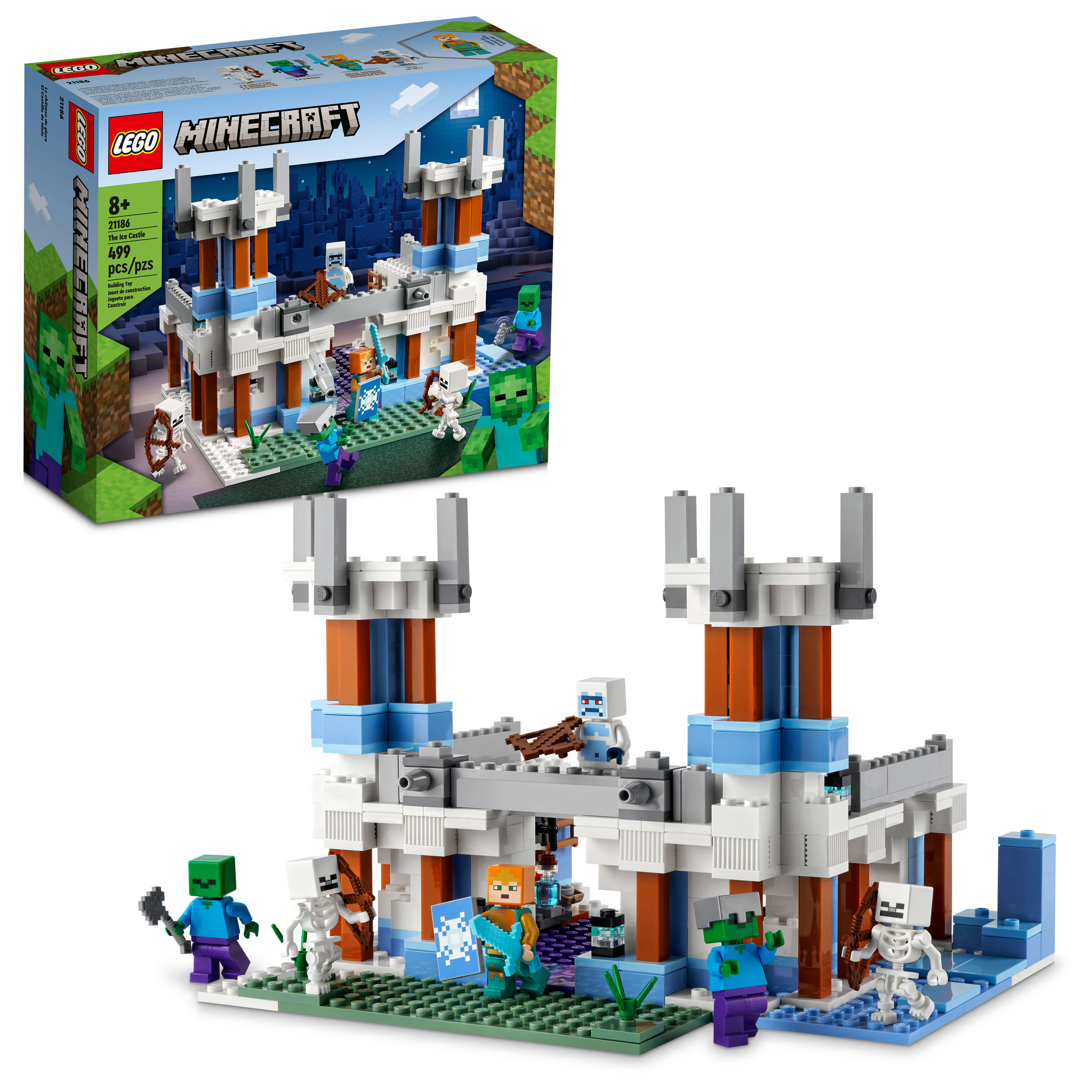 LEGO®  Minecraft® The Ice Castle 21186 Building Kit (499 Pieces)
