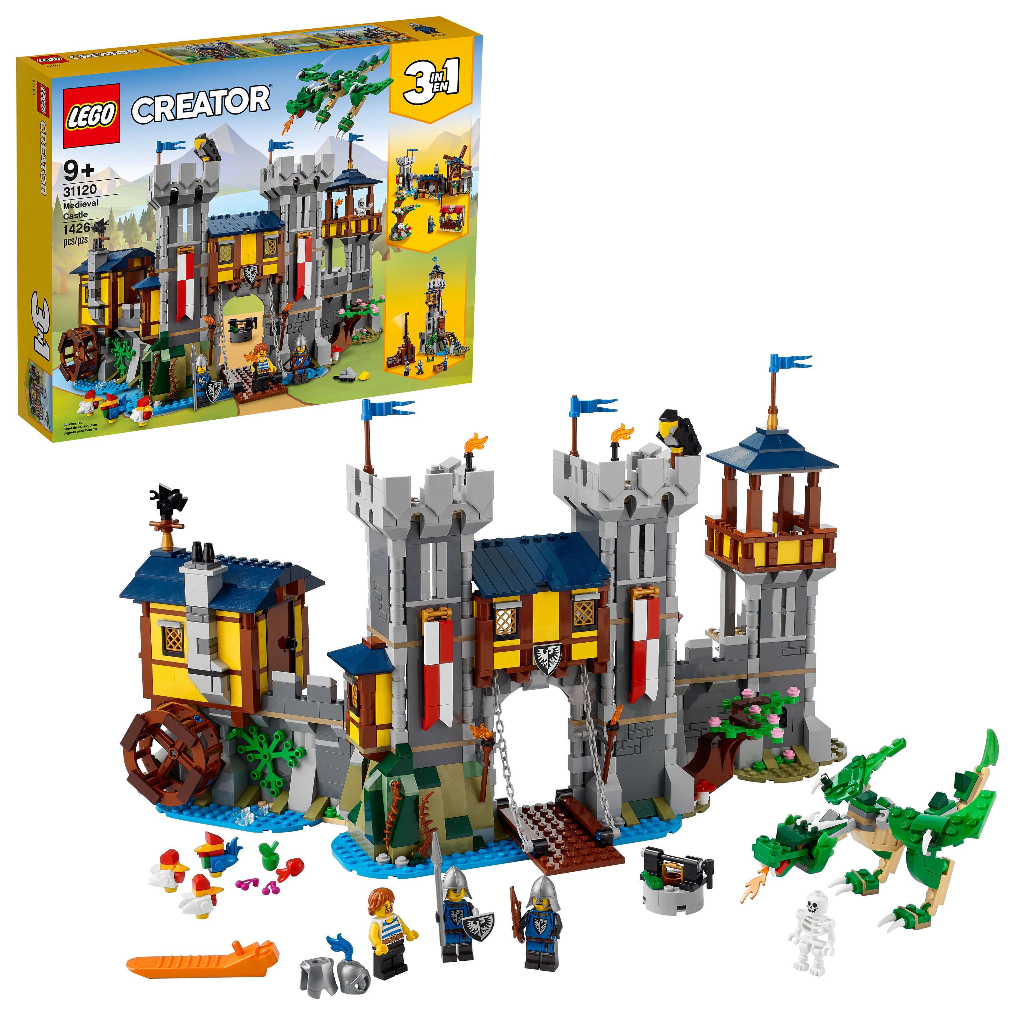 LEGO® Creator 3in1 Medieval Castle 31120 Building Kit (1,426 Pieces)