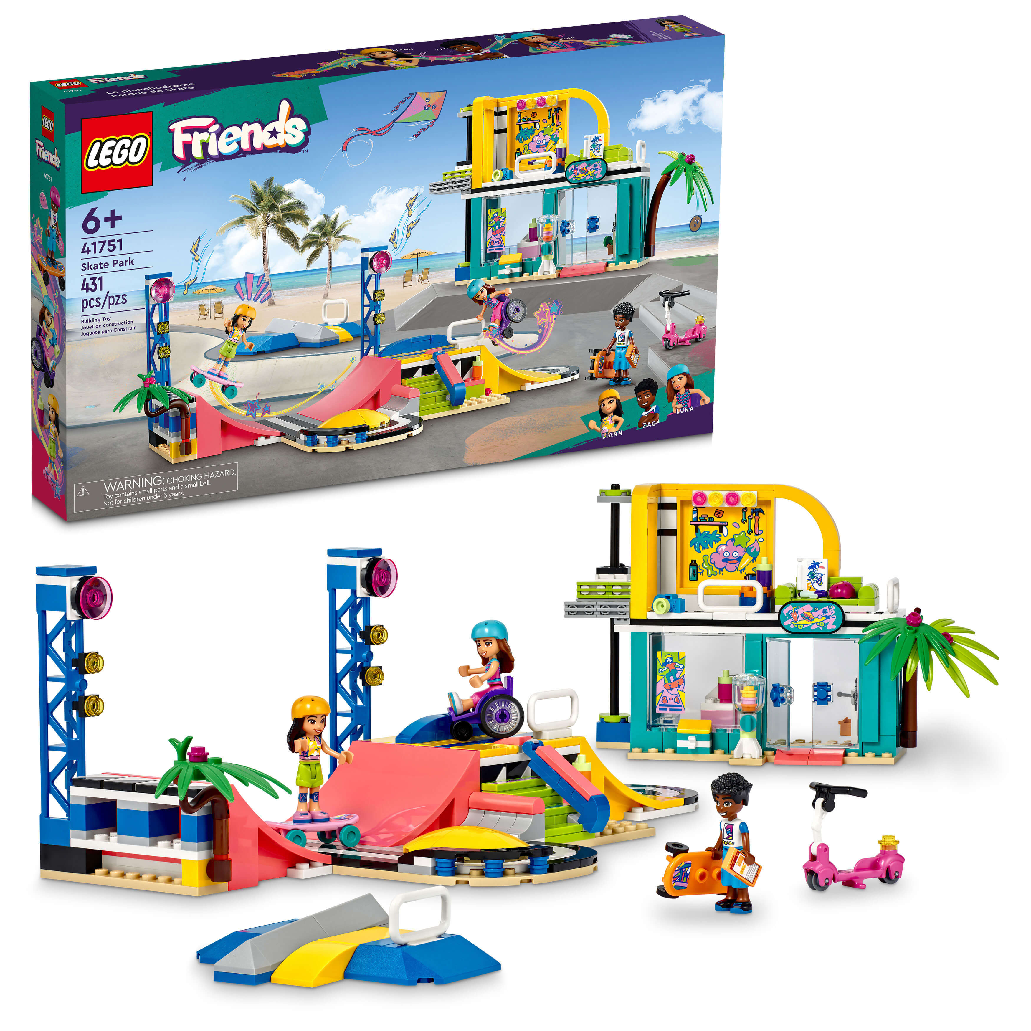 LEGO® Friends Skate Park 41751 Building Toy Set (431 Pieces)
