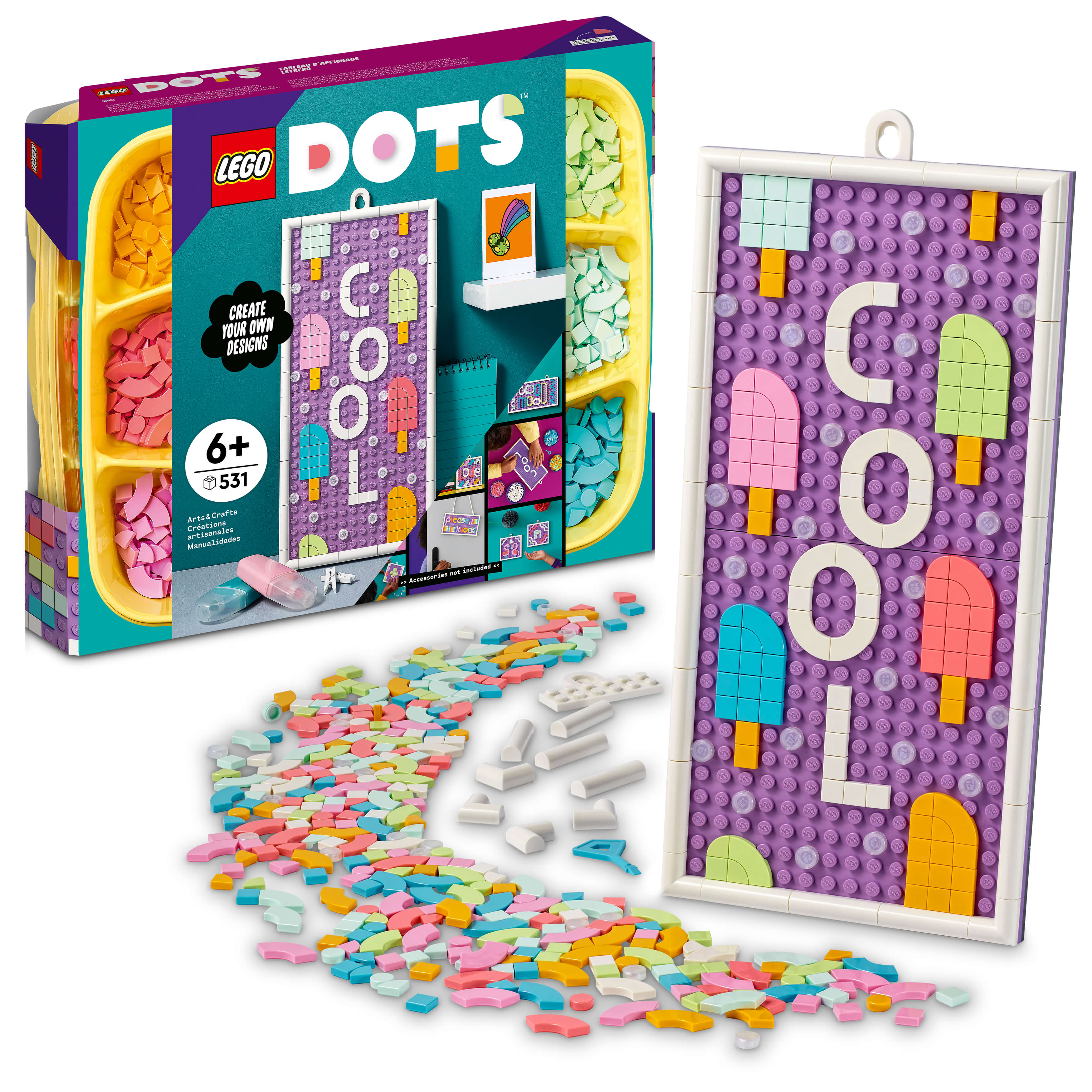 LEGO® DOTS Message Board 41951 DIY Craft Decoration Kit (531 Pieces)