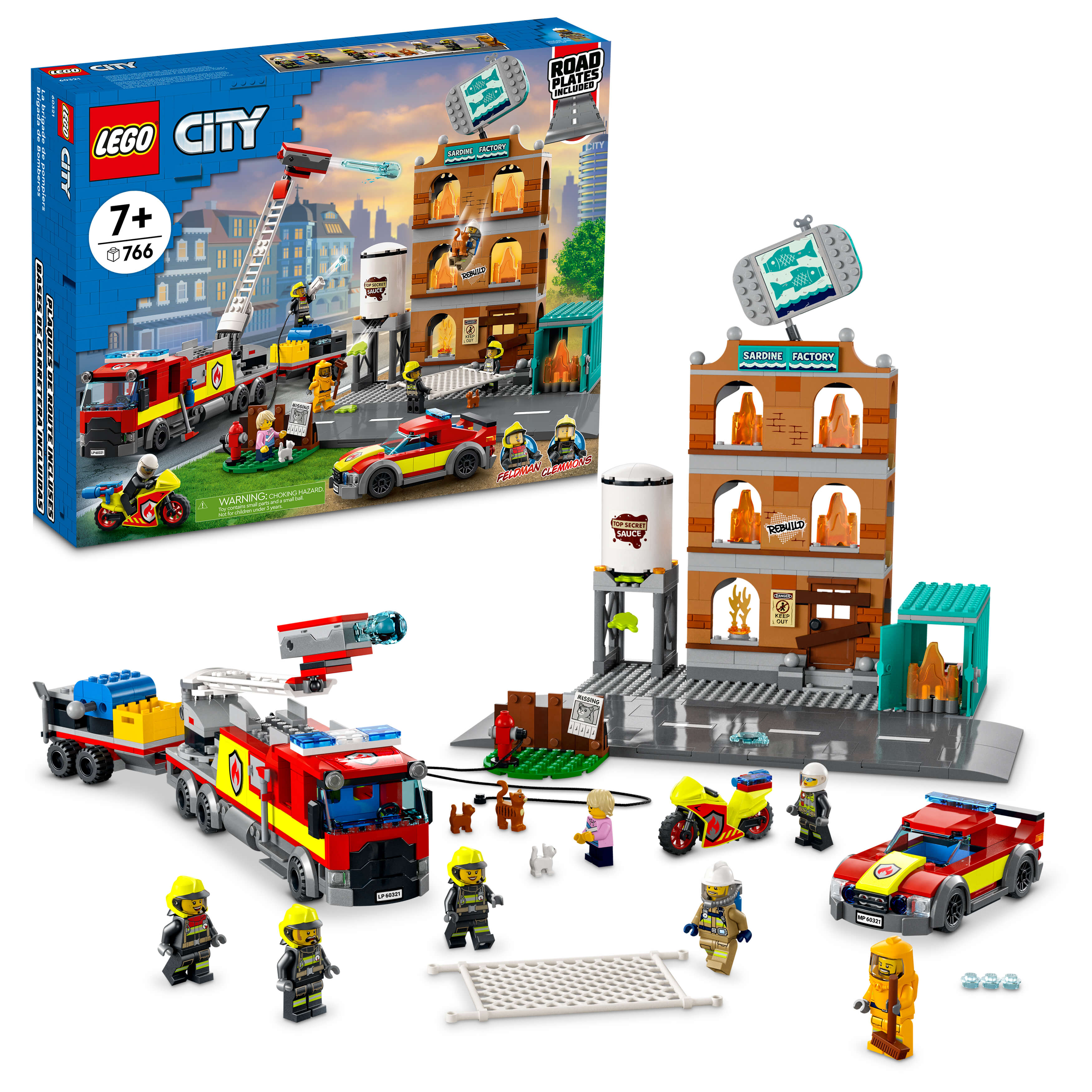 LEGO® City Fire Brigade 60321 Building Kit (766 Pieces)