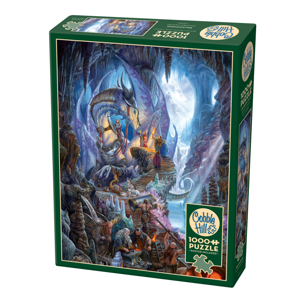 Cobble Hill 1000 Piece Puzzle: Dragonforge - Reference Poster Included, High Quality Jigsaw, Earth Friendly Materials