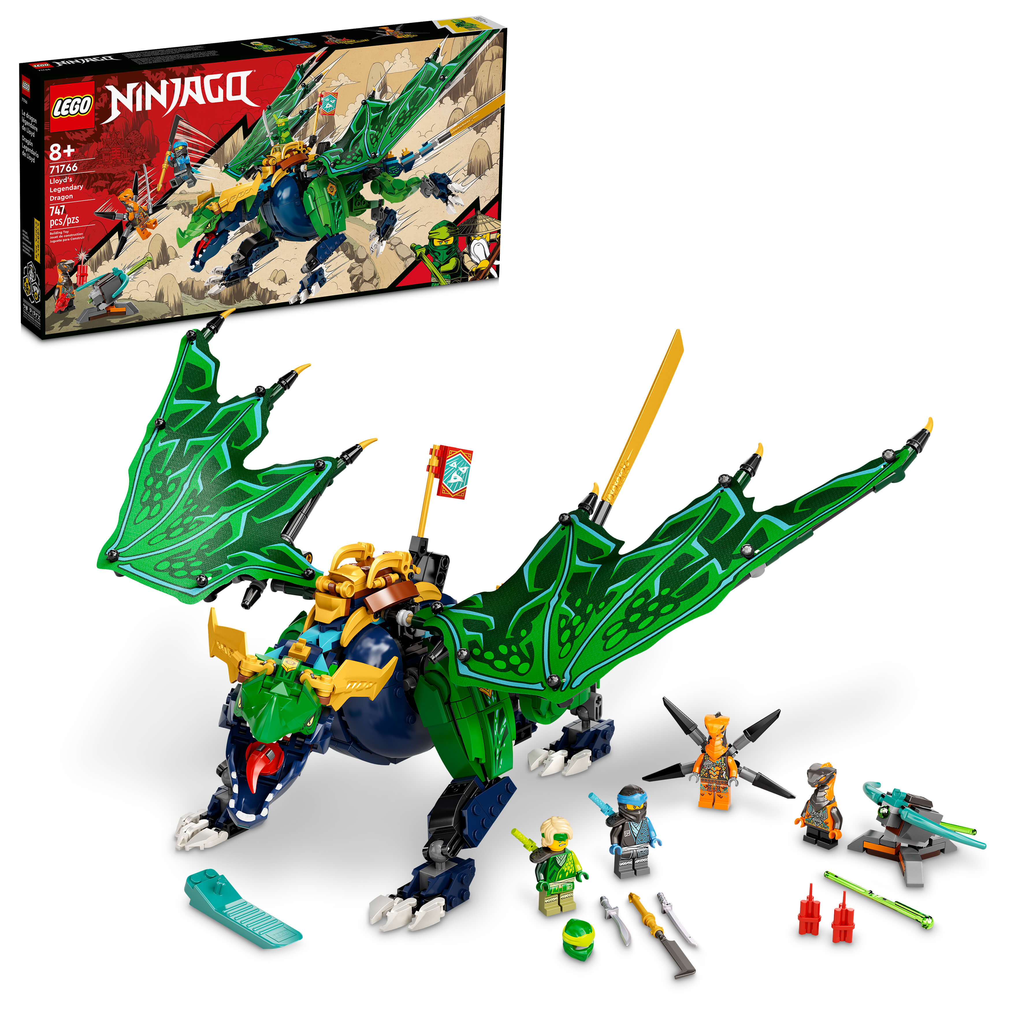 LEGO® NINJAGO Lloyds Legendary Dragon 71766 Building Kit (747 Pieces)