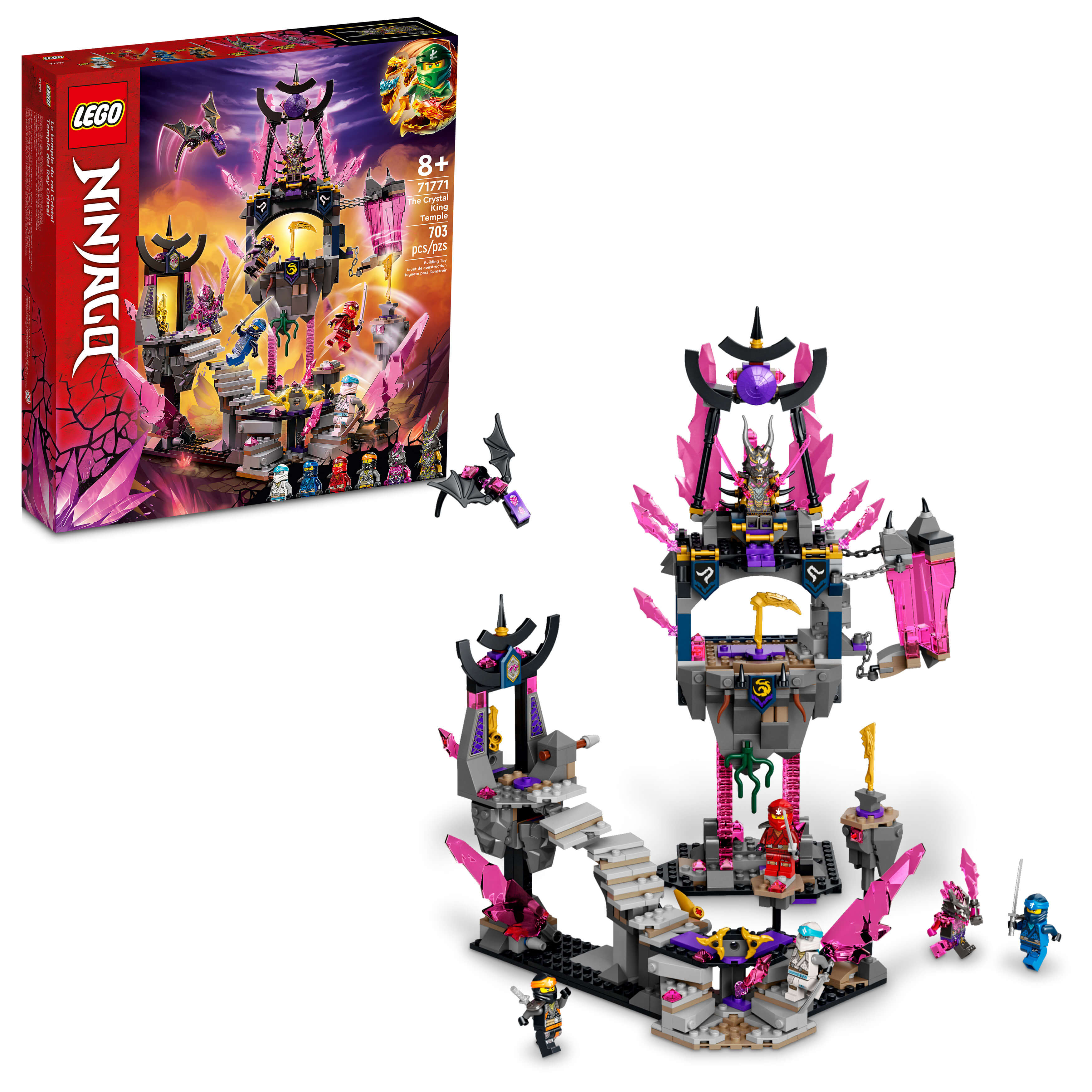 LEGO® NINJAGO The Crystal King Temple 71771 Building Kit (703 Pieces)
