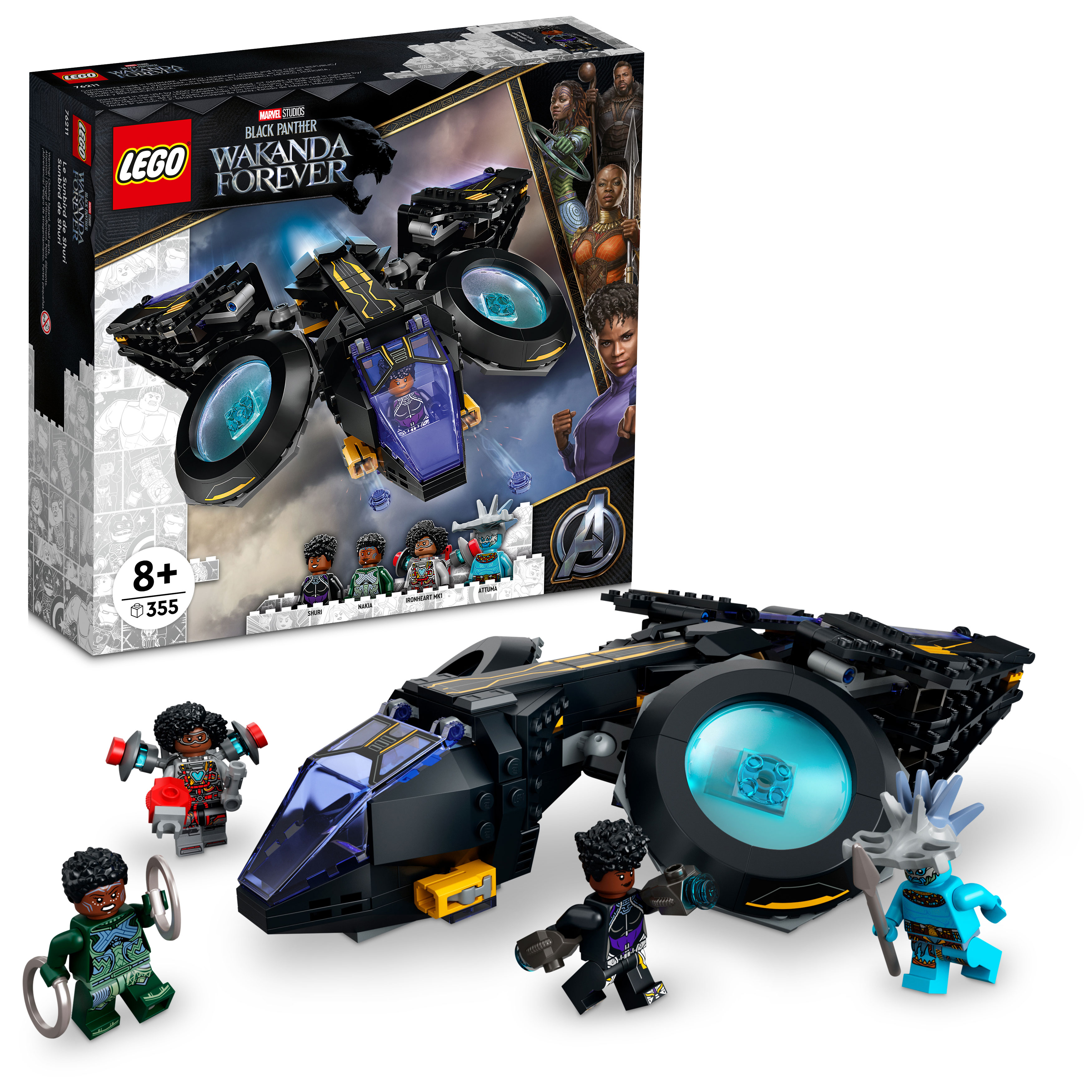 LEGO® Marvel Shuri's Sunbird 76211 Building Kit (355 Pieces)