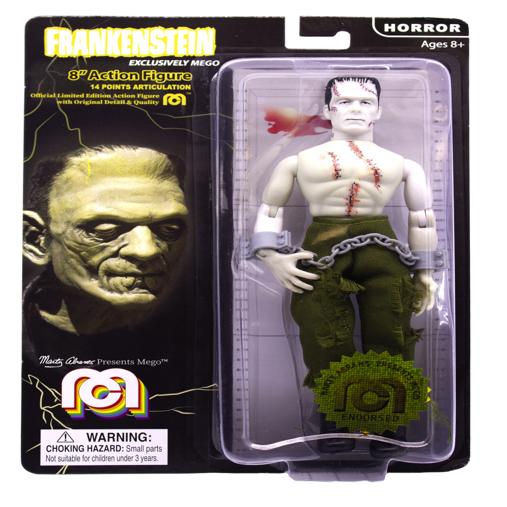 Mega Action Figure, 8 Frankenstein - Bare Chested with painted stitches, reconstructed with different body parts  (Limited Edition Collector?s Item)