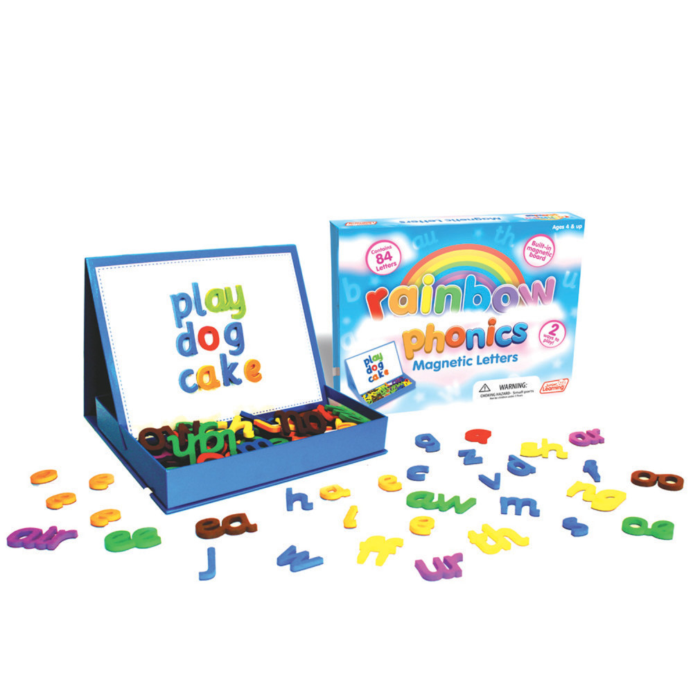 Rainbow Phonics Magnetic Letters Junior Learning for Ages 4-6 Pre Kindergarten 1st Grade Learning,  Language Arts, Perfect for Home School, Educational Resources, In-built Magnetic Board